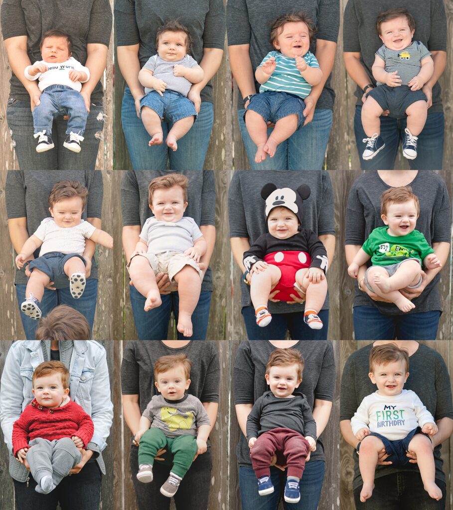 12 months of baby photos
