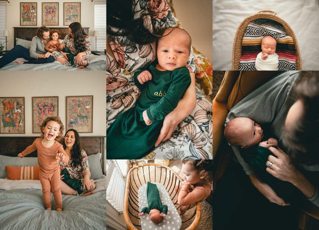 what to wear for newborn sessions: consider your home décor