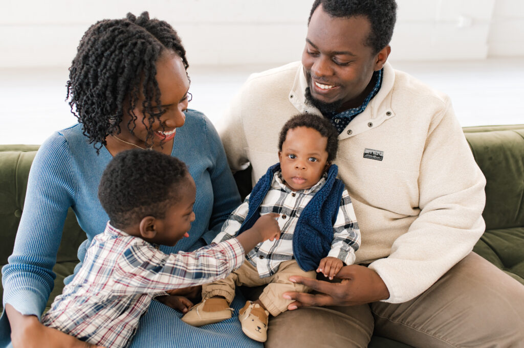 Studio family portrait by Mel B Photo in Cypress, TX