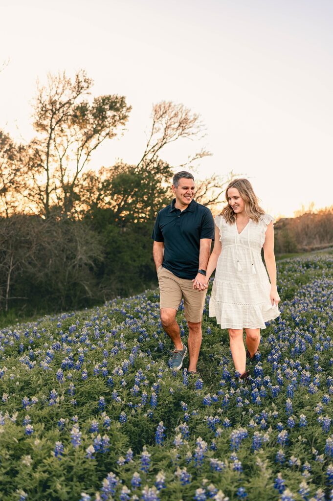 Bluebonnet couples session by Cypress TX photographer, Mel B Photo