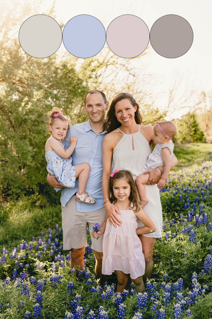 Texas Bluebonnet Family Photo Color Scheme