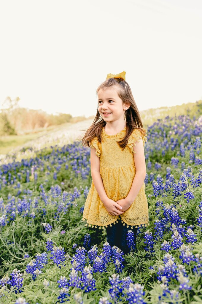 Cypress, TX bluebonnet session toddler outfit inspiration