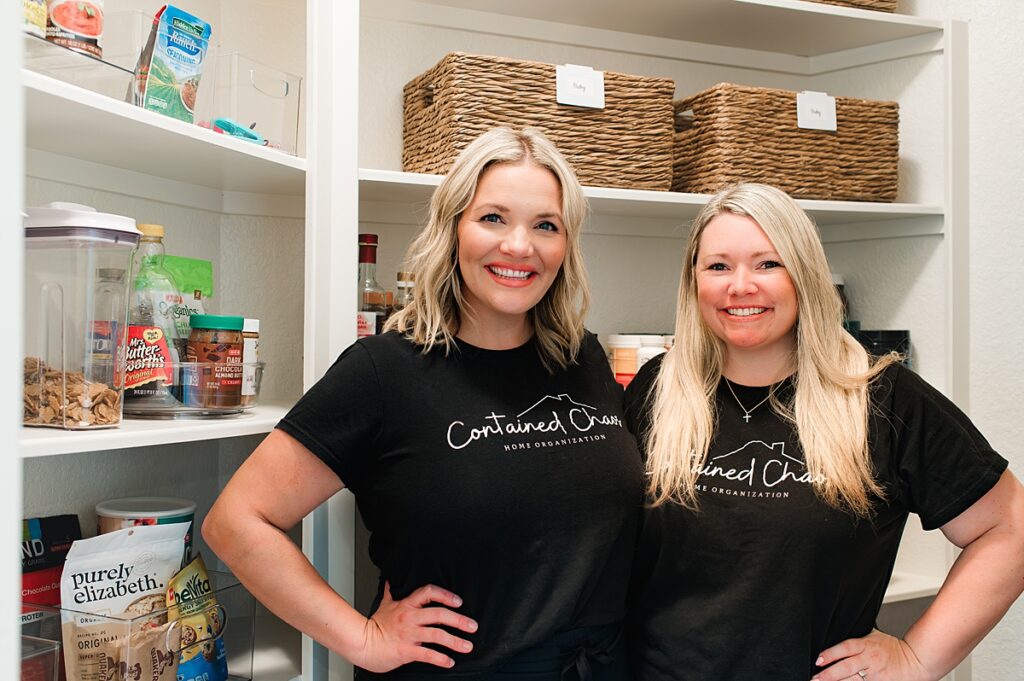 Professional organizers in Houston TX are pictured on-site at an in-home session by Houston newborn photographer, Mel B Photo