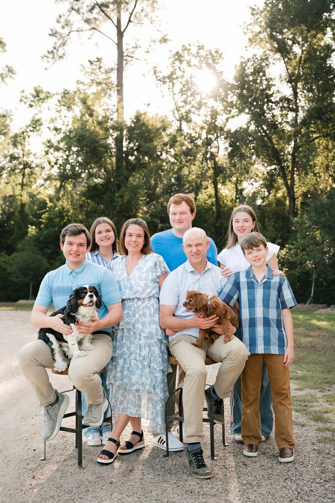An extended family is photographed by Cypress family photographer 