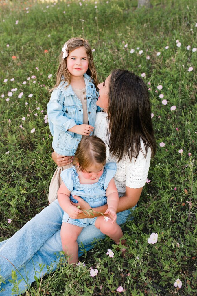 houston family photos with a family of three