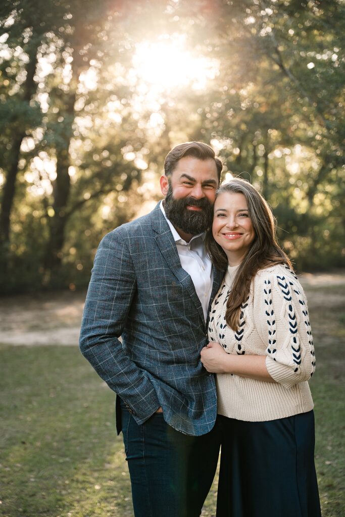 A couple is photographed in an image taken during family portraits houston tx